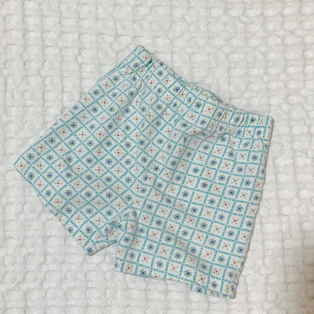 Vintage Mini Wear infant blue floral shorts size 6/9 months